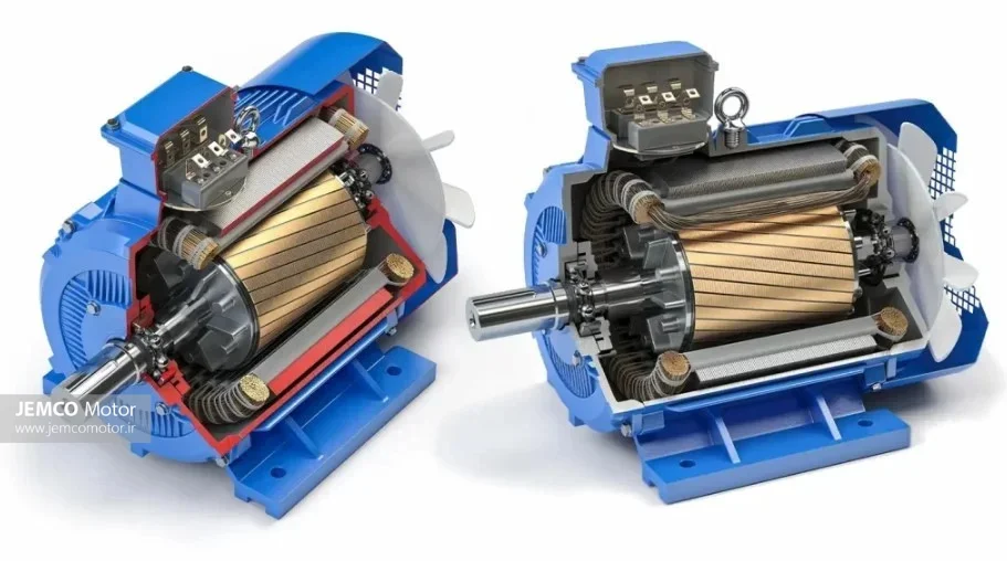در این عکس ساختار الکتروموتور ضد انفجار را میبینید.