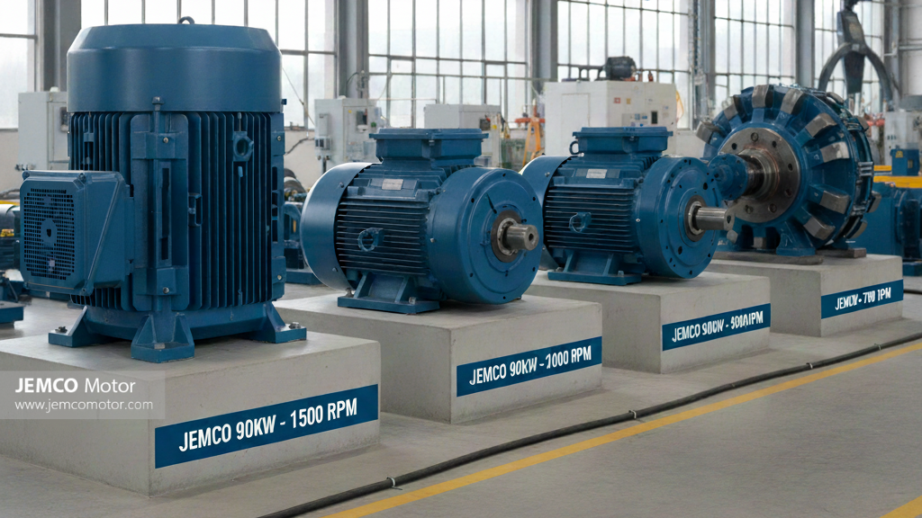 انواع الکتروموتور 90 کیلووات بر اساس سرعت